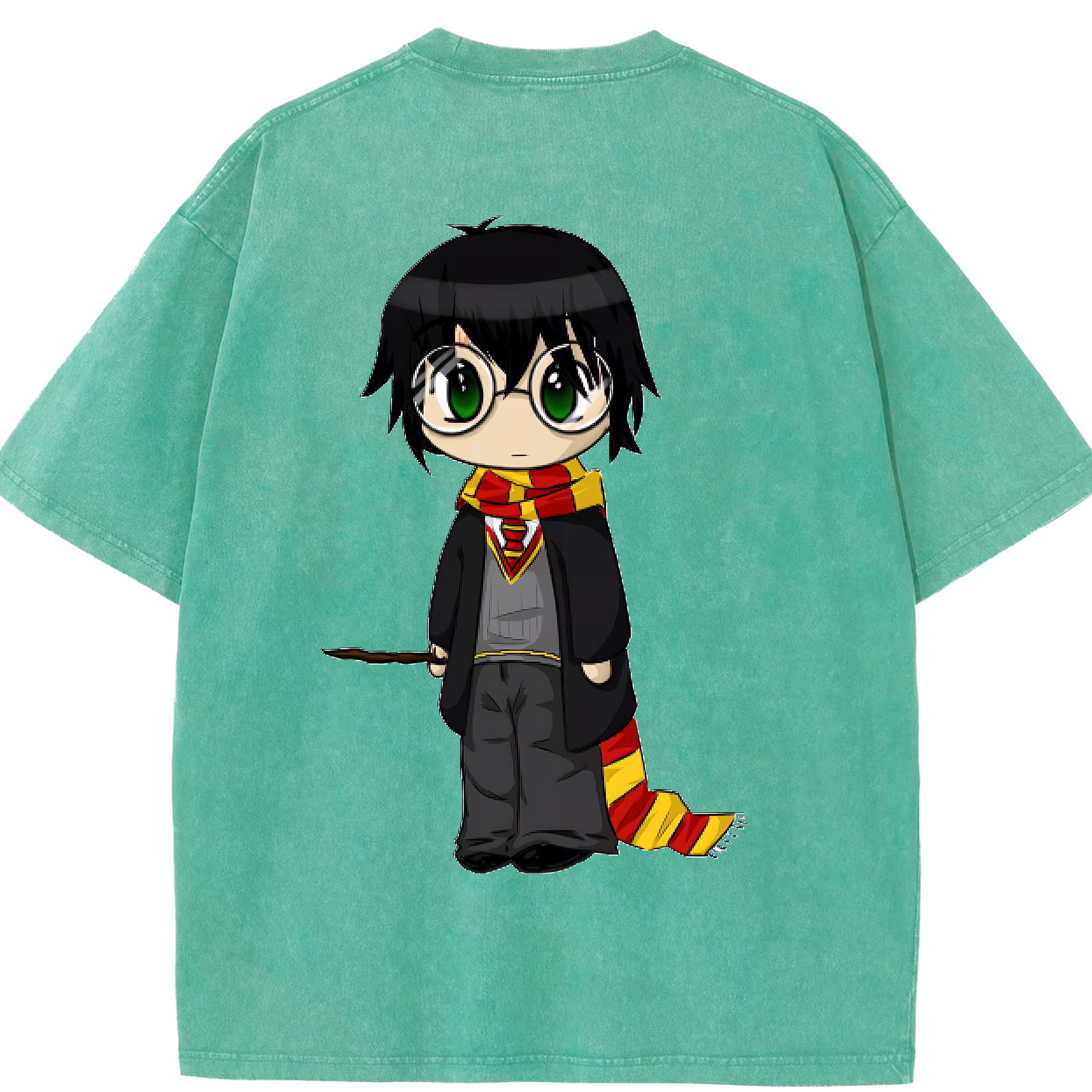 （画像用） Harry Potter ハリー・ポッターシリーズ 綿100% ヴィンテージ風 半袖Tシャツ（背面プリント）